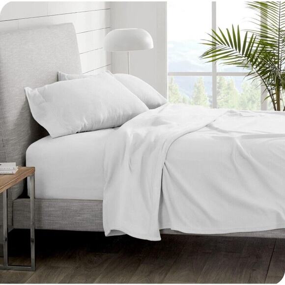 Bare Home Premium Polar Fleece Sheet Set - Queen Size - Fitted, Flat & 2 Cases - Picture 3 of 6